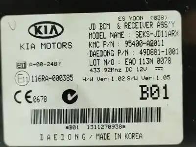 Peça sobressalente para automóvel em segunda mão módulo eletrônico por kia ceed (jd) (2012->) 1.4 business [1.4 ltr. - 66 kw crdi cat] referências oem iam 116ra000385  