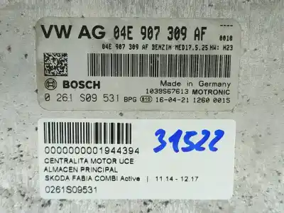 Автозапчастина б/у ебу контролер двигуна для skoda fabia combi active посилання на oem iam 0261s09531   Автозапчастина б/у ебу контролер двигуна для skoda fabia combi active посилання на oem iam 0261s09531
