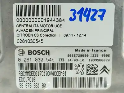 Second-hand car spare part ecu engine control for citroen c3 collection oem iam references 0281030545  