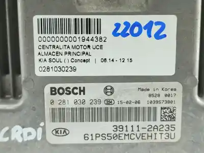 Second-hand car spare part ecu engine control for kia soul ( ) concept oem iam references 0281030239  