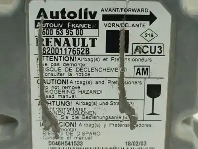 İkinci el araba yedek parçası hava yastigi kontrol ünitesi için renault scénic i monospace (ja0/1_, fa0_) 1.9 dti (ja1u) oem iam referansları 8200117652b