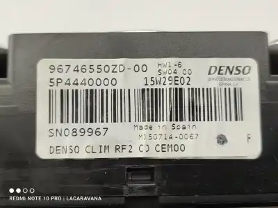 Peça sobressalente para automóvel em segunda mão comando de sofagem (chauffage / ar condicionado)  por citroen c-elysée exclusive referências oem iam 96746550zd  