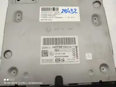 Second-hand car spare part audio system / radio cd for citroen c-elysée exclusive oem iam references 98075810zd  