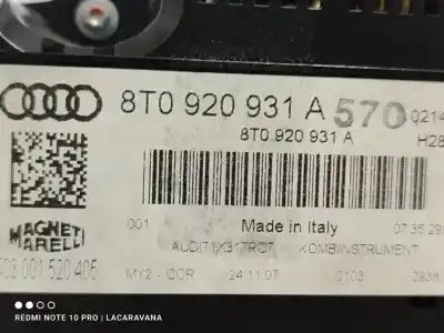 Peça sobressalente para automóvel em segunda mão quadrante por audi a5 coupe (8t) 2.7 tdi referências oem iam 8to920931a  