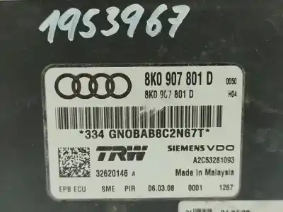 Second-hand car spare part electronic module for audi a4 b8 (8k2) 2.0 tdi oem iam references 8k0907801d