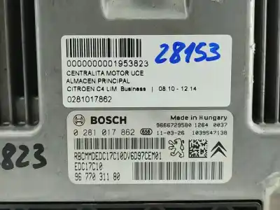Second-hand car spare part ecu engine control for citroen c4 lim. business oem iam references 0281017862  