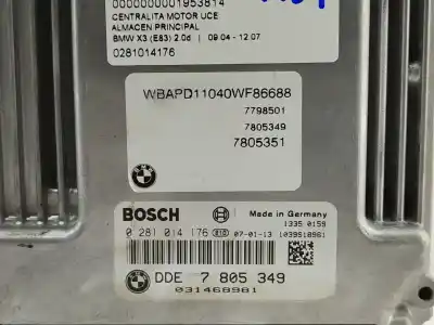 Peça sobressalente para automóvel em segunda mão CENTRALINA DE MOTOR UCE por BMW X3 (E83)  Referências OEM IAM 0281014176  