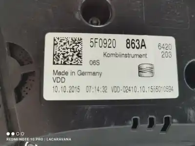 Автозапчасти б/у приборная доска за seat leon (5f1) 2.0 tdi ссылки oem iam 5f0920863a  