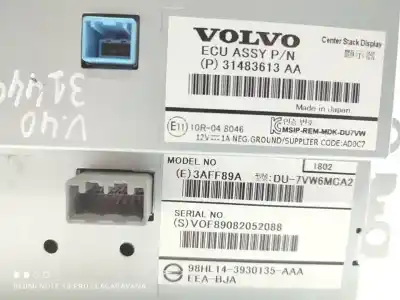 Peça sobressalente para automóvel em segunda mão display gps / multimídia por volvo v40 básico referências oem iam 31483613aa  