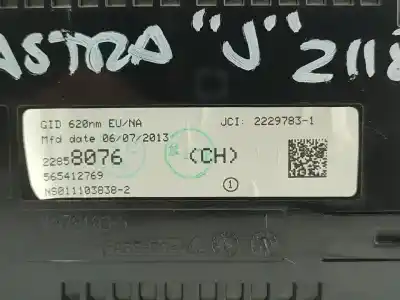 Second-hand car spare part multifunction display for opel astra j lim. excellence oem iam references 22858076  