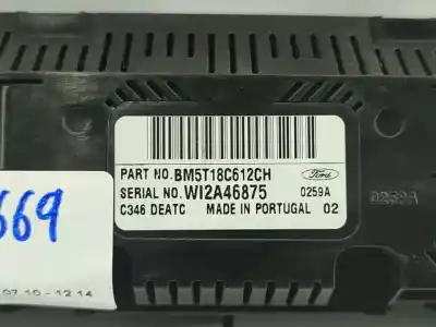 Peça sobressalente para automóvel em segunda mão comando de sofagem (chauffage / ar condicionado) por ford focus turn. (cb8) titanium referências oem iam bm5t18c612ch  