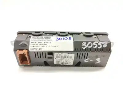 Second-hand car spare part multifunction display for citroen c3 tonic oem iam references 98079914xt  