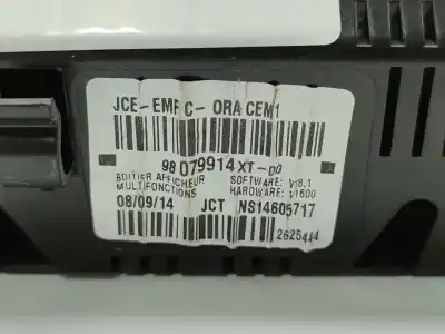 Second-hand car spare part multifunction display for citroen c3 tonic oem iam references 98079914xt  