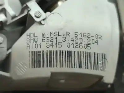 Peça sobressalente para automóvel em segunda mão farolim interior traseiro direito por bmw x3 (e83) 3.0 turbodiesel cat referências oem iam 63213420204