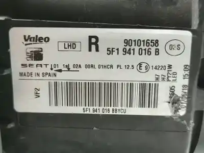 Second-hand car spare part right headlight for seat leon (5f1) style oem iam references 5f1941016b   Second-hand car spare part right headlight for seat leon (5f1) style oem iam references 5f1941016b