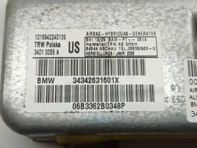 Second-hand car spare part right side airbag for bmw x3 (e83) 2.0d oem iam references 34342631601x  