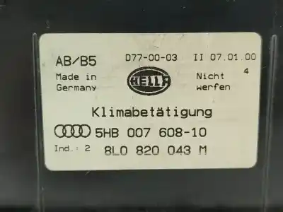 Pièce détachée automobile d'occasion COMMANDE DE CLIMATISATION / CHAUFFAGE pour AUDI A3 (8L1)  Références OEM IAM 8L0820043M  