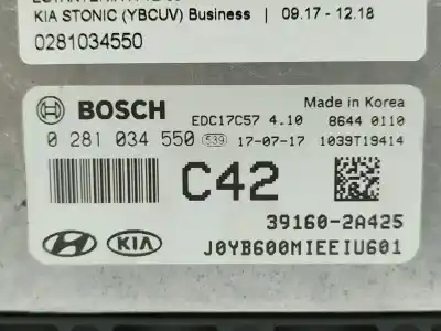 Second-hand car spare part ecu engine control for kia stonic (ybcuv) business oem iam references 0281034550  