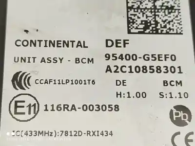 Second-hand car spare part electronic module for kia niro business oem iam references 95400g5ef0  