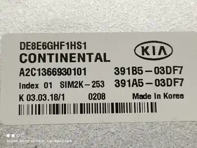 Second-hand car spare part ecu engine control for kia niro business oem iam references 391b103df7  
