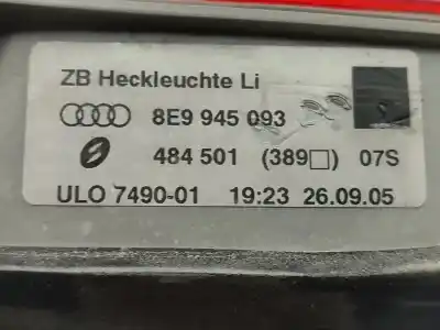 Автозапчастина б/у внутрішній лівий задній ліхар для audi a4 avant (8e) 2.0 tdi посилання на oem iam 8e9945093  