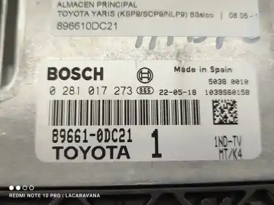 Tweedehands auto-onderdeel ecu motorcontroller voor toyota yaris (ksp9/scp9/nlp9) básico oem iam-referenties 896610dc21  