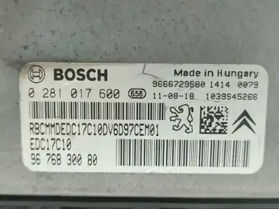 Tweedehands auto-onderdeel ecu motorcontroller voor citroen c3 selection oem iam-referenties 0281017600  