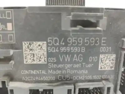 Peça sobressalente para automóvel em segunda mão módulo eletrônico por seat leon (5f1) i-tech ecomotive referências oem iam 5q4959593e