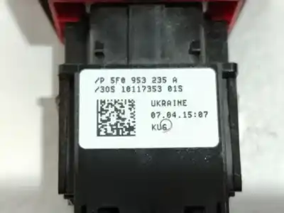 Peça sobressalente para automóvel em segunda mão interruptor 4 piscas - emergência por seat leon (5f1) i-tech ecomotive referências oem iam 5f0953235a
