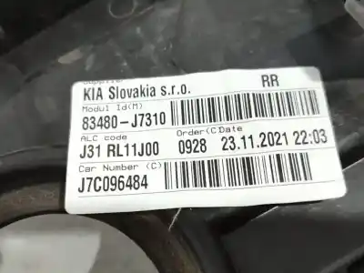Автозапчасти б/у задний правый стеклорегулятор за kia xceed hibrido 118 kw 160 cv / 118 kw ссылки oem iam 83480j7310