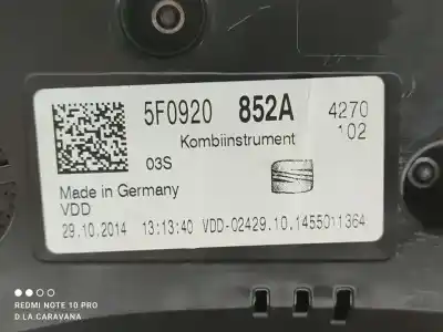 Автозапчастина б/у панель інструментів для seat leon (5f1) reference посилання на oem iam 5f0920852a   Автозапчастина б/у панель інструментів для seat leon (5f1) reference посилання на oem iam 5f0920852a