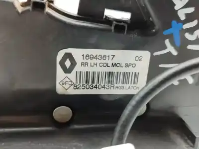 Автозапчастина б/у замок дверей заднього лівого для renault talisman icon посилання на oem iam 825034043r  