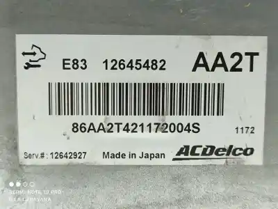 Second-hand car spare part ecu engine control for chevrolet aveo lt oem iam references 12645482  