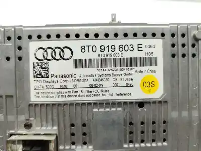 Автозапчастина б/у багатофункційний дисплей для audi a4 b8 (8k2) 2.0 tdi посилання на oem iam 8t0919603e  