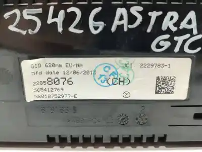Автозапчасти б/у многофункциональный дисплей за opel astra j gtc sportive ссылки oem iam 22858076  