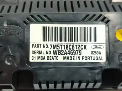 Second-hand car spare part climate control for ford kuga (cbv) titanium oem iam references 7m5t18c612ck  