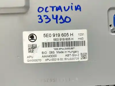 Peça sobressalente para automóvel em segunda mão display gps / multimídia por skoda octavia combi (5e5) active referências oem iam 5e0919605h  