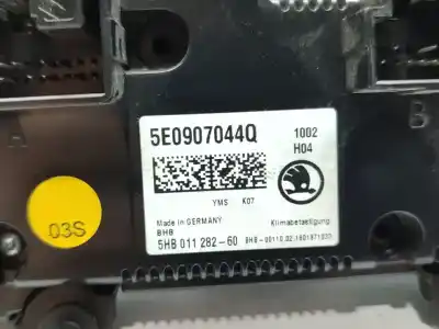 Peça sobressalente para automóvel em segunda mão comando de sofagem (chauffage / ar condicionado) por skoda octavia combi (5e5) active referências oem iam 5e0907044q  
