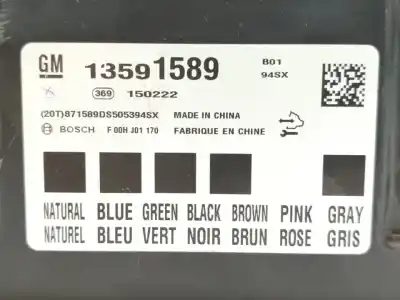 Second-hand car spare part electronic module for opel corsa e business oem iam references 13591589  