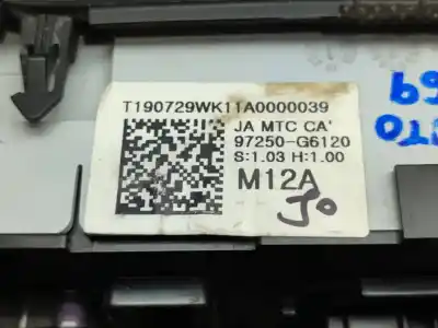 Second-hand car spare part heating / air conditioning control panel for kia picanto (ja) attract oem iam references 97250g6120  