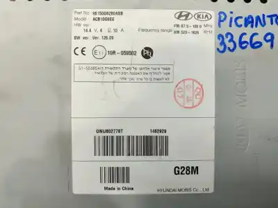 Автозапчасти б/у аудиосистема / радио cd за kia picanto (ja) attract ссылки oem iam 96150g6280asb  