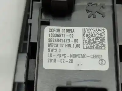 Peça sobressalente para automóvel em segunda mão botão / interruptor elevador vidro dianteiro esquerdo por peugeot 308 sw style referências oem iam 98248414zd  