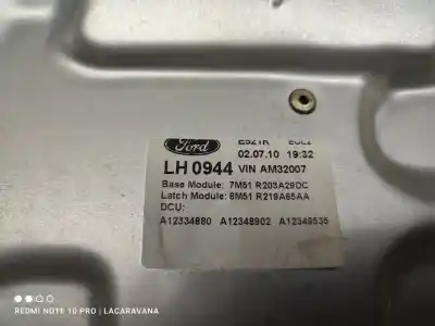Second-hand car spare part driver left window regulator for ford kuga (cbv) titanium oem iam references 7m51r045h17a  