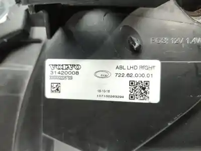 Second-hand car spare part right headlight for volvo v40 basis oem iam references 31420008  