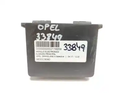 Second-hand car spare part electronic module for opel grandland x selective oem iam references 9832228080  