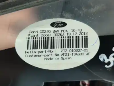 Second-hand car spare part interior left tailgate light for ford s-max (ca1) trend oem iam references am2113a603af  