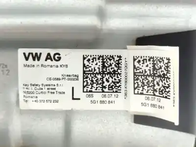 Автозапчастина б/у комплект подушки безпеки для seat leon (5f1) 2.0 tdi посилання на oem iam 5f0880201h  