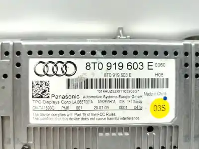 Peça sobressalente para automóvel em segunda mão display gps / multimídia por audi a4 b8 (8k2) 2.0 tdi referências oem iam 8t0919603e  