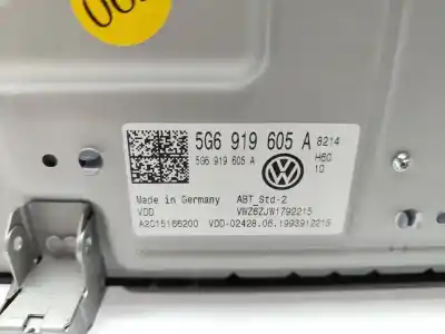 Second-hand car spare part multifunction display for volkswagen t-roc (a11) dada oem iam references 5g6919605a  