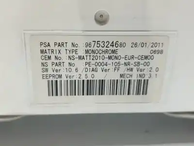 Peça sobressalente para automóvel em segunda mão quadrante por peugeot 508 access referências oem iam 9665962480  